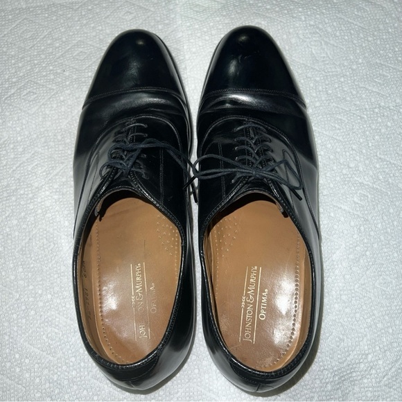 Johnston & Murphy Optima Men's Black Cap Toe Oxford Shoes Size 11D - Picture 10 of 11
